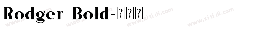 Rodger Bold字体转换